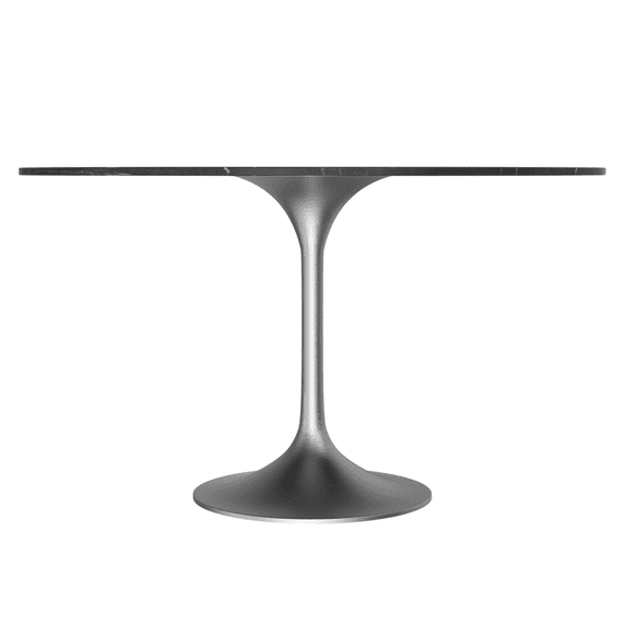 LeisureMod Verve Mid-Century Modern 48" Round Dining Table with ...
