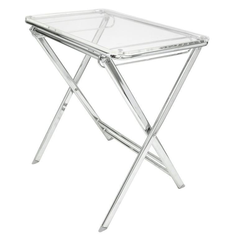 Clear tray table outlet