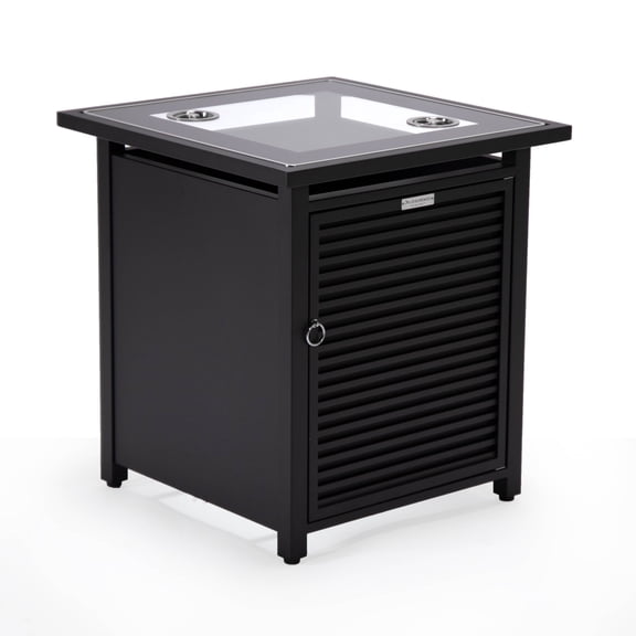 LeisureMod Walbrooke Black Patio Square Tank Holder