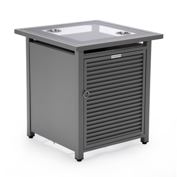 LeisureMod Walbrooke Aluminum Grey Patio Square Tank Holder