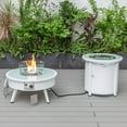 thumbnail image 1 of LeisureMod WW-29-24-GL 20 x 29 x 29 in. Walbrooke Patio Round Fire Pit & Tank Holder, White, 1 of 22