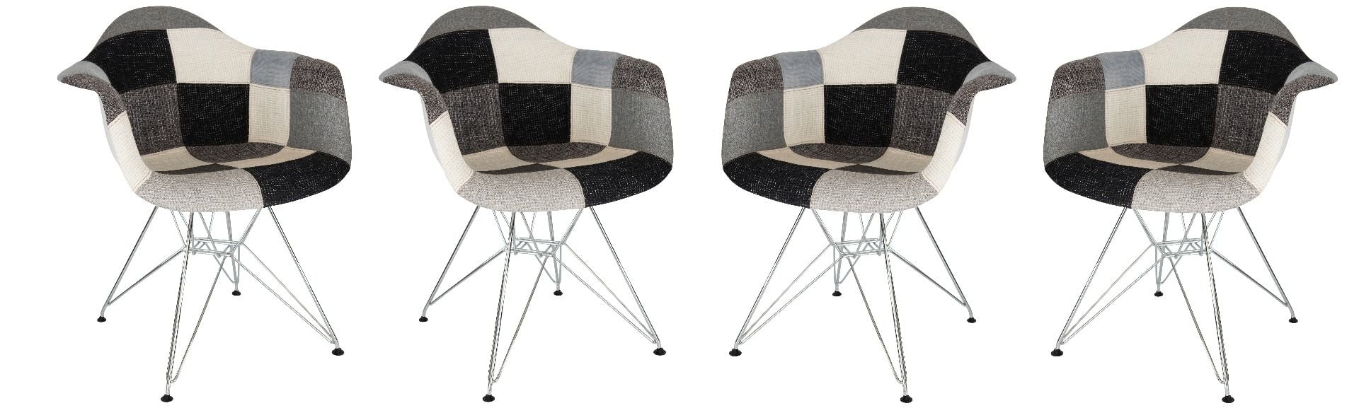 Willow 31'' Multicolor Velvet Eiffel Accent Chair Set of 4