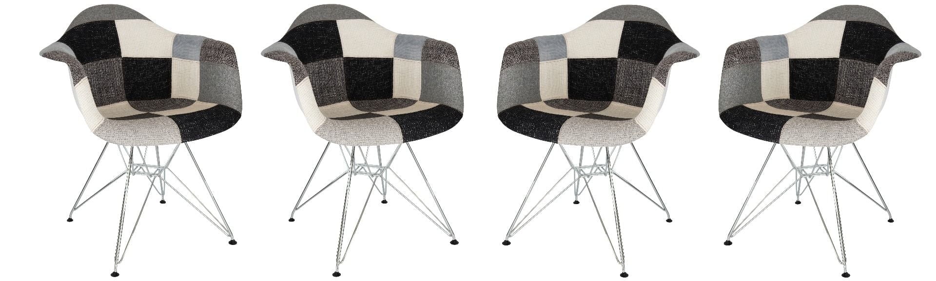 Willow 31'' Multicolor Velvet Eiffel Accent Chair Set of 4