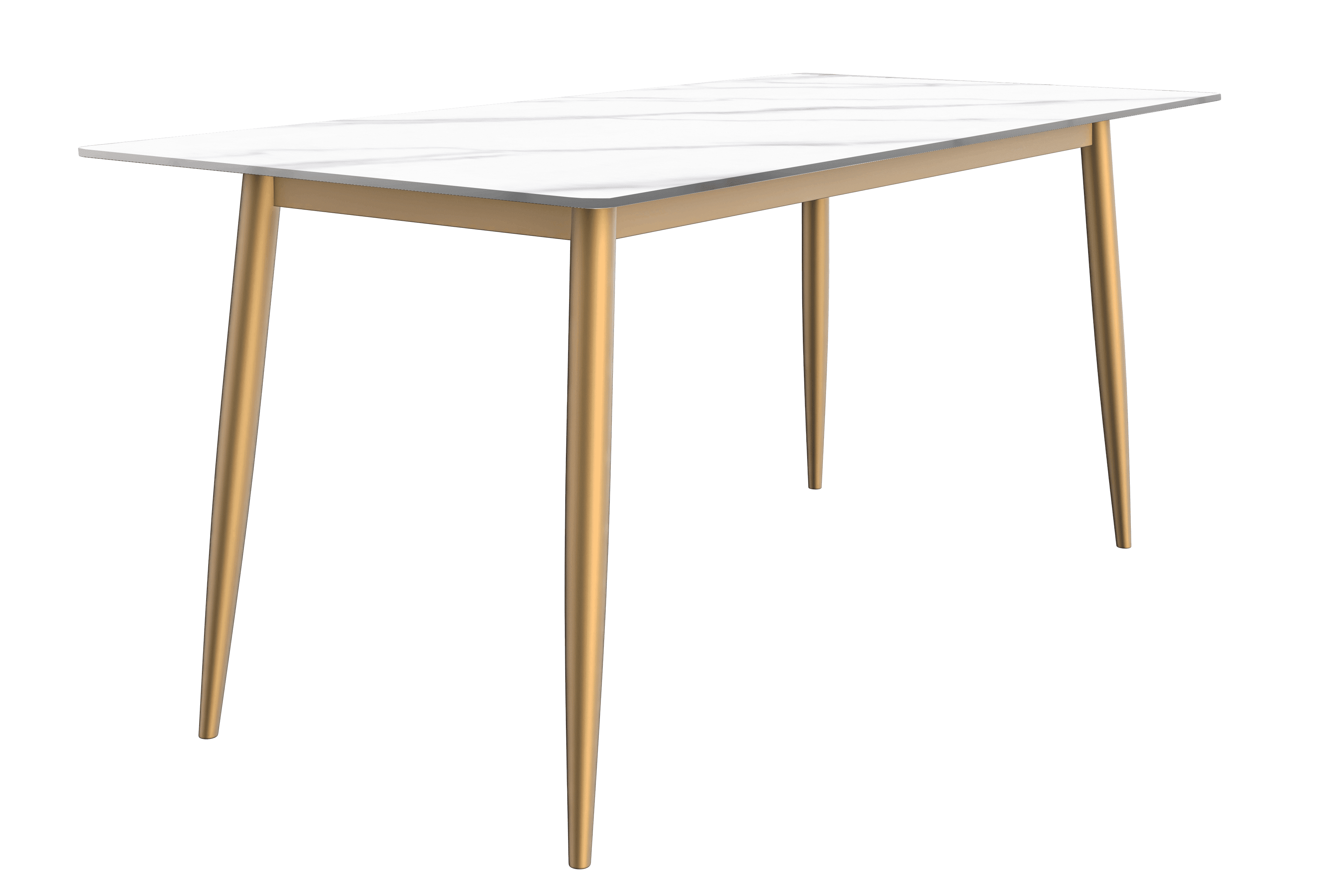 LeisureMod Zayle Mid-Century Modern Dining Table with a 71" Sintered ...