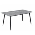 thumbnail image 1 of LeisureMod Zayle Modern Dining Table with a Sintered Stone Rectangular Wide Tabletop and Steel Base for Kitchen and Living Room (Light Grey, 55" Wide), 1 of 11