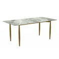 thumbnail image 1 of LeisureMod Zinti Modern Dining Table with 71" Sintered Stone Rectangular Wide Tabletop with Steel Base and Legs for Kitchen and Dining Room in Light Grey, 1 of 10