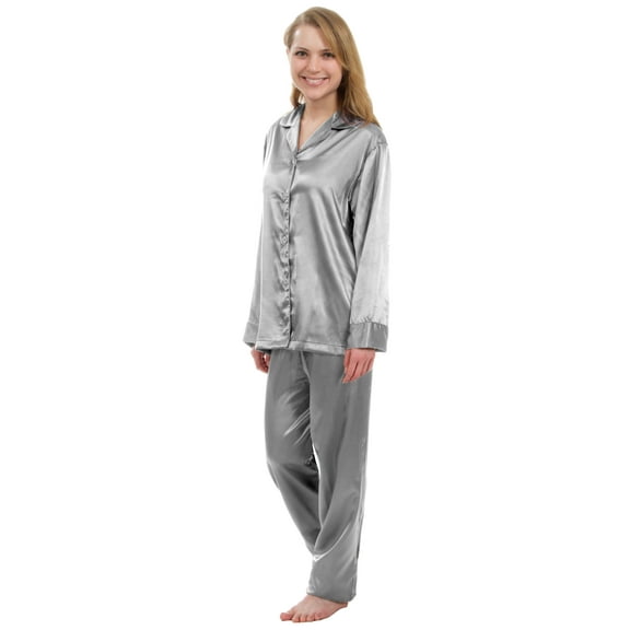 Leisureland Classic Women's Stretch Satin Pajama Set