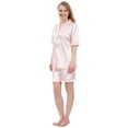 thumbnail image 1 of Leisureland Classic Women's Stretch Short Satin Pajama Set, 1 of 2