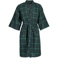 thumbnail image 1 of Leisureland  Plaid Kimono Broadcloth Robe (Men), 1 of 2