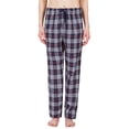 thumbnail image 1 of Leisureland Women's Navy Plaid Lounge Pajama Pants, 1 of 3