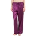 thumbnail image 1 of "Leisureland Women's Stretch Satin Pajama Pants", 1 of 3