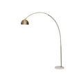 thumbnail image 1 of Leisuremod Arco Mid-Century Modern Arched Floor Lamp 75.6" Height with White Round Marble Base and Metal Dome Lamp Shade for Living Room and Bedroom, 1 of 16