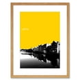 thumbnail image 1 of Leith Shore Edinburgh Scotland Scottish Landmark Yellow Framed Art Print, 1 of 5