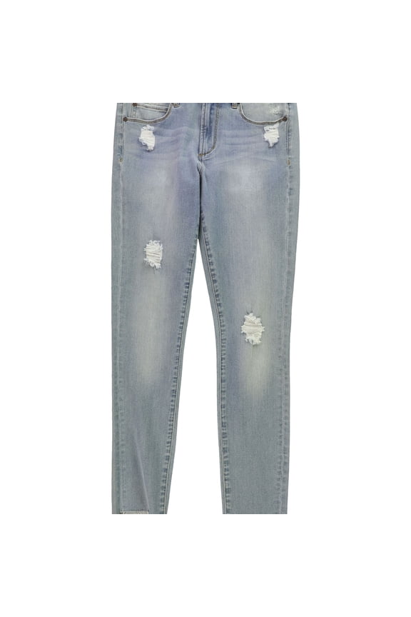 Womens Mid-Rise Skinny Fit Jeans, Blue, 26