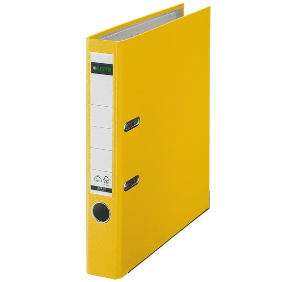 Leitz 180 Standard 1.5"" 2-Ring A4 Sized European Binder Yellow (10155015) 1015-YE