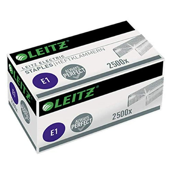 Leitz 55680000 E1 Staples for Electric Staplers, 2500 Staples, Extra Strong Steel, 4 mm, 10 Sheet Capacity