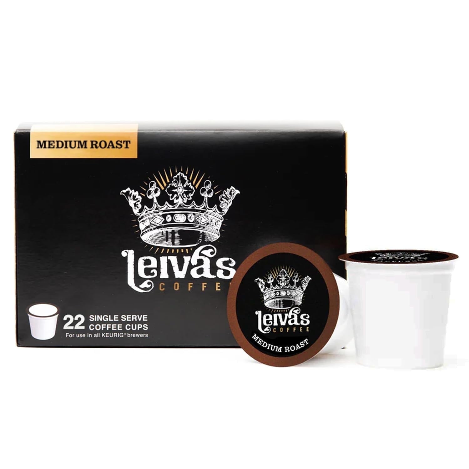 Leiva’s Guatemalan Single Serve Coffee Pods (22 Count) – Small Batch, Medium Roast Capsules - Rich, Bold & Balanced Flavor - Single Serve Pods for Keurig Coffee Machine - 0.35 Oz Cups