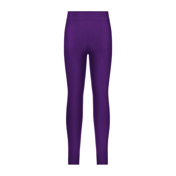 Lejafay Girls' Compression Pants Stretchy Yoga Tights Athletic Running Sports Workout Active Dance Dark Purple 14