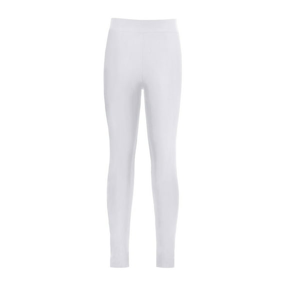 Lejafay Girls' Compression Pants Stretchy Yoga Tights Athletic Running Sports Workout Active Dance White 6