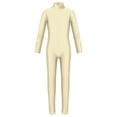 thumbnail image 1 of Lejafay Kids Boys Girls Full Length Bodysuit Unitards Spandex Zentai Costumes Gymnastics Leotard Beige L, 1 of 5
