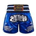 thumbnail image 1 of Lejafay Kids Boys Quick Dry Boxing Shorts Youth Boxing Trunk Muay Thai Shorts Martial Arts Kickboxing Blue M/150, 1 of 2