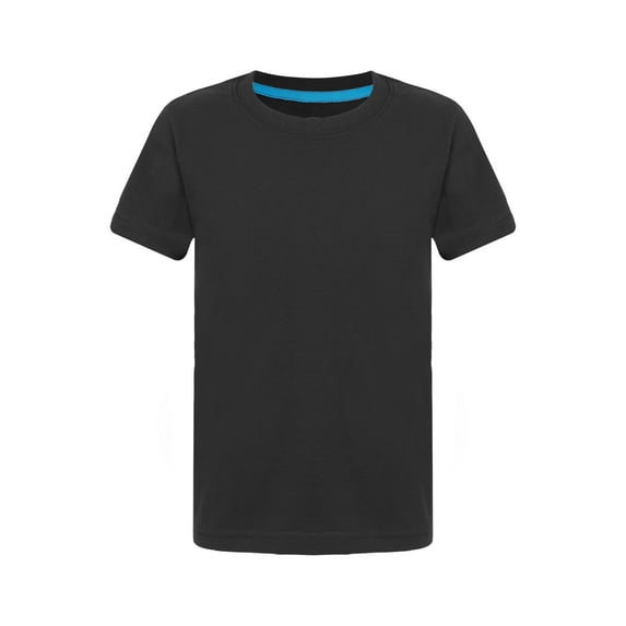 Lejafay Kids Boys Solid Color Short Sleeve Crewneck T-shirt Summer Casual Outdoor Sport Wear Tee Tops Black 100