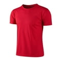 thumbnail image 1 of Lejafay Kids Boys Sport Athletic T Shirt Short Sleeve Running Shirts Golf Tennis Tee Tops Breathable Red 160/S, 1 of 2