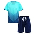 thumbnail image 1 of Lejafay Kids Football Uniform Jerseys Training Suits Outdoor Sportswear Soccer Tracksuit T-shirt and Sky Blue XXS, 1 of 7