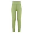 thumbnail image 1 of Lejafay Kids Girls Active Leggings Full Length Gym Workout Yoga Running Pants Trousers with Pockets Green 150, 1 of 8