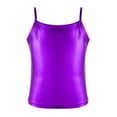 thumbnail image 1 of Lejafay Kids Girls Sparkly Metallic Tank Top Camisole Athletic Hip Hop Dancewear Purple 12, 1 of 6