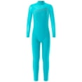 thumbnail image 1 of Lejafay Kids Girls Unitard Full Body Long Sleeve Gymnastics Leotard Rhinestone Ballet Dance Figure Lake Blue 14, 1 of 7
