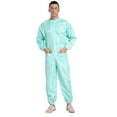 thumbnail image 1 of Lejafay Men's Coveralls Workwear Anti-static Dustproof Front Zipper Breathable Overalls Jumpsuits Light Green M, 1 of 3