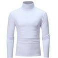 thumbnail image 1 of Lejafay Men's Slim Fit Basic Thermal Turtleneck Shirts Long Sleeve Lightweight Pullover Top White M, 1 of 4