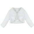 thumbnail image 1 of Lejafay Toddlers Little Girls Faux Fur Long Sleeve Shrug Coat Wedding Party Bridesmaid Dress Cover Up Ivory L, 1 of 4