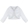 thumbnail image 1 of Lejafay Toddlers Little Girls Faux Fur Long Sleeve Shrug Coat Wedding Party Bridesmaid Dress Cover Up White S, 1 of 6