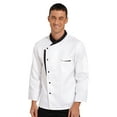 thumbnail image 1 of Lejafay Unisex Men's Chef Jacket Coat Restaurant Kitchen Hotel Home Chef Uniform White M, 1 of 7