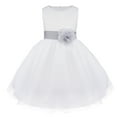 thumbnail image 1 of Lejafay Wedding Flower Girl Formal Bridesmaid Birthday Pageant Recital Graduation Dress Grey 5, 1 of 6