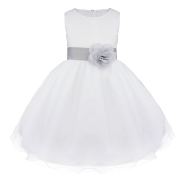 Lejafay Wedding Flower Girl Formal Bridesmaid Birthday Pageant Recital Graduation Dress Grey 6