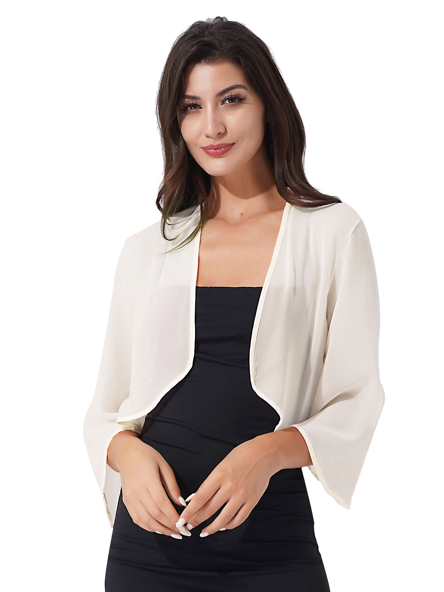 inhzoy Womens Chiffon Bolero Shrug Sheer Cardigan Shawls