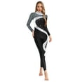 thumbnail image 1 of Lejafay Women's Gymnastics Leotards Long Sleeve Figure Ice Skating Jumpsuit Ballet Dance Leotard Black L, 1 of 5