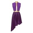 thumbnail image 1 of Lejafay Women's Praise Dance Tunic Worship Lyrical Dance Dress Overlay Purple L, 1 of 6