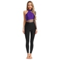 thumbnail image 1 of Lejafay Womens Dance Unitard One Shoulder Skating Jumpsuit One Piece Bodysuit Stretchy Gymnastics Leotard Purple XL, 1 of 5