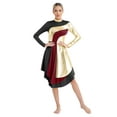 thumbnail image 1 of Lejafay Womens Long Sleeve Liturgical Worship Dance Dresses Black M, 1 of 7