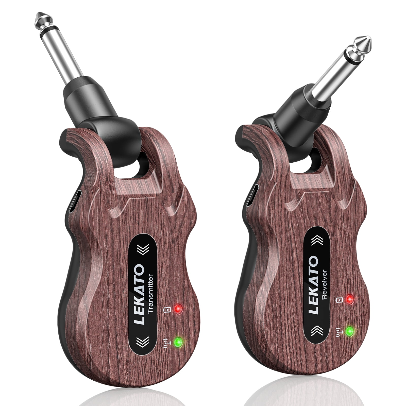 Lekato Wireless Guitar System 5.8 Ghz Stereo Receiver with USB cable 48K/24bit high quality signal
