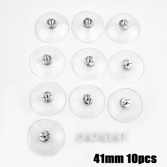 Leke 10 Pcs Suction Hooks,Thumb Screw Clear Suction Cups White Nut Rubber Casement Suckers 1.6Inch