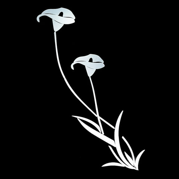 Leke 1Pcs Mirror Wall Sticker 3D Mirror Flower Art Removable Wall Sticker Acrylic Mural Decal Home Room Decor