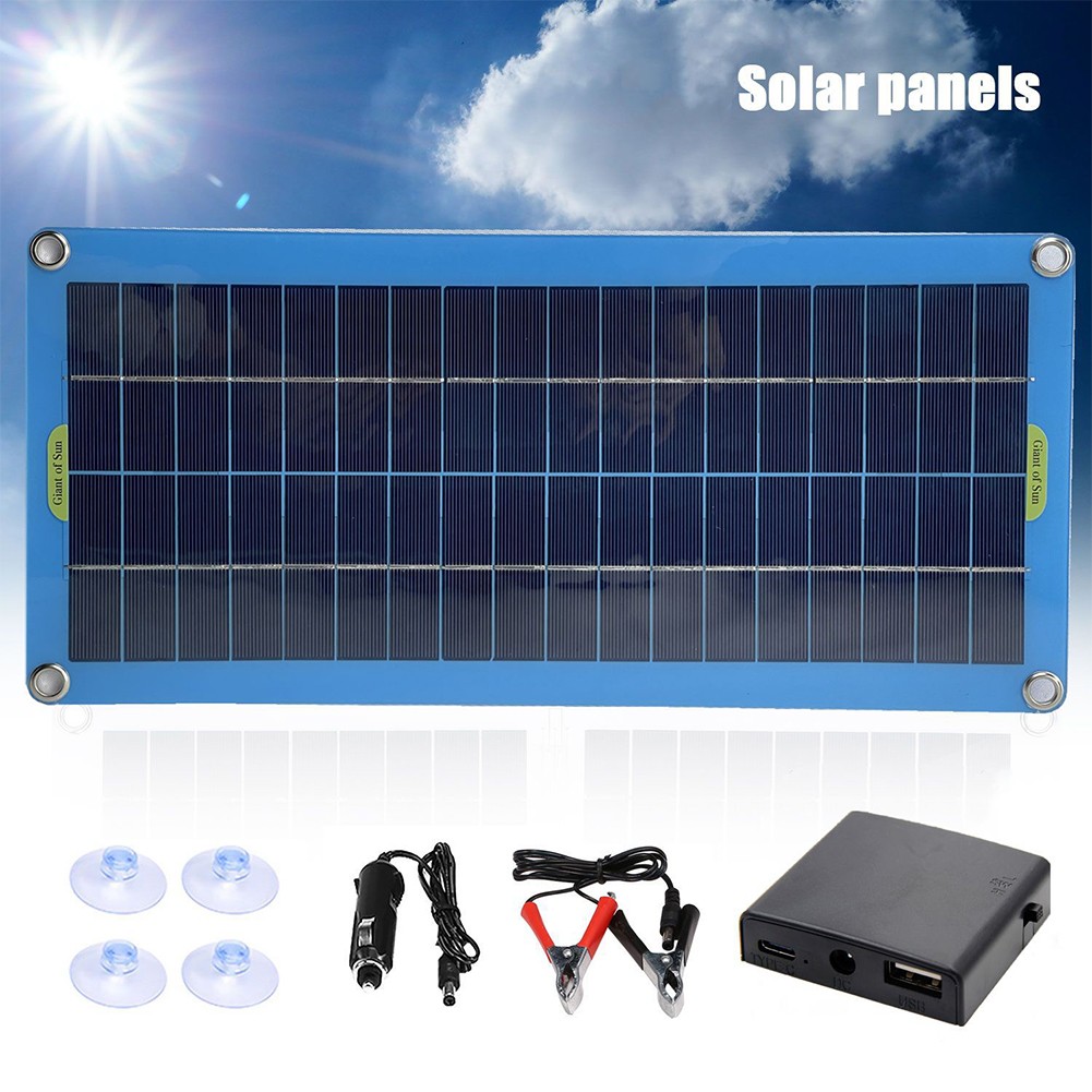 Leke 30W Solar Panel Solar Charger Lightweight Solar Panel Kit with