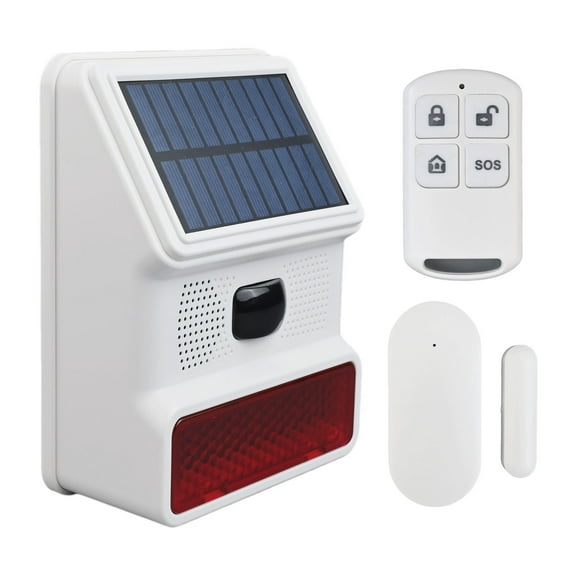 Leke 433MHz Solar Outdoor Siren with LED Flashing Light Function as Alarm System