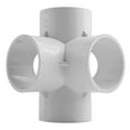 Leke 50mm PVC Pipe Fittings 6 Way Elbow Water Joint Connectors Adapters