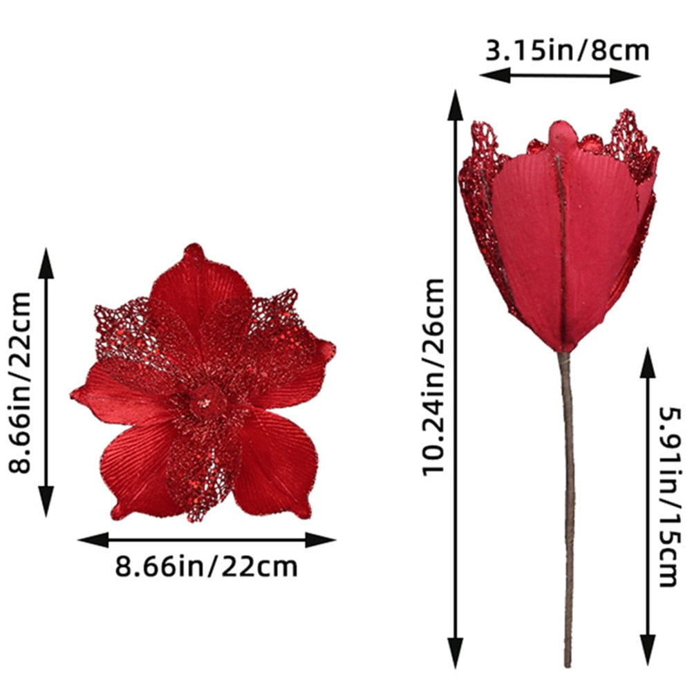 Leke Christmas Flower 2023 Artificial Flower Christmas Tree Decoration